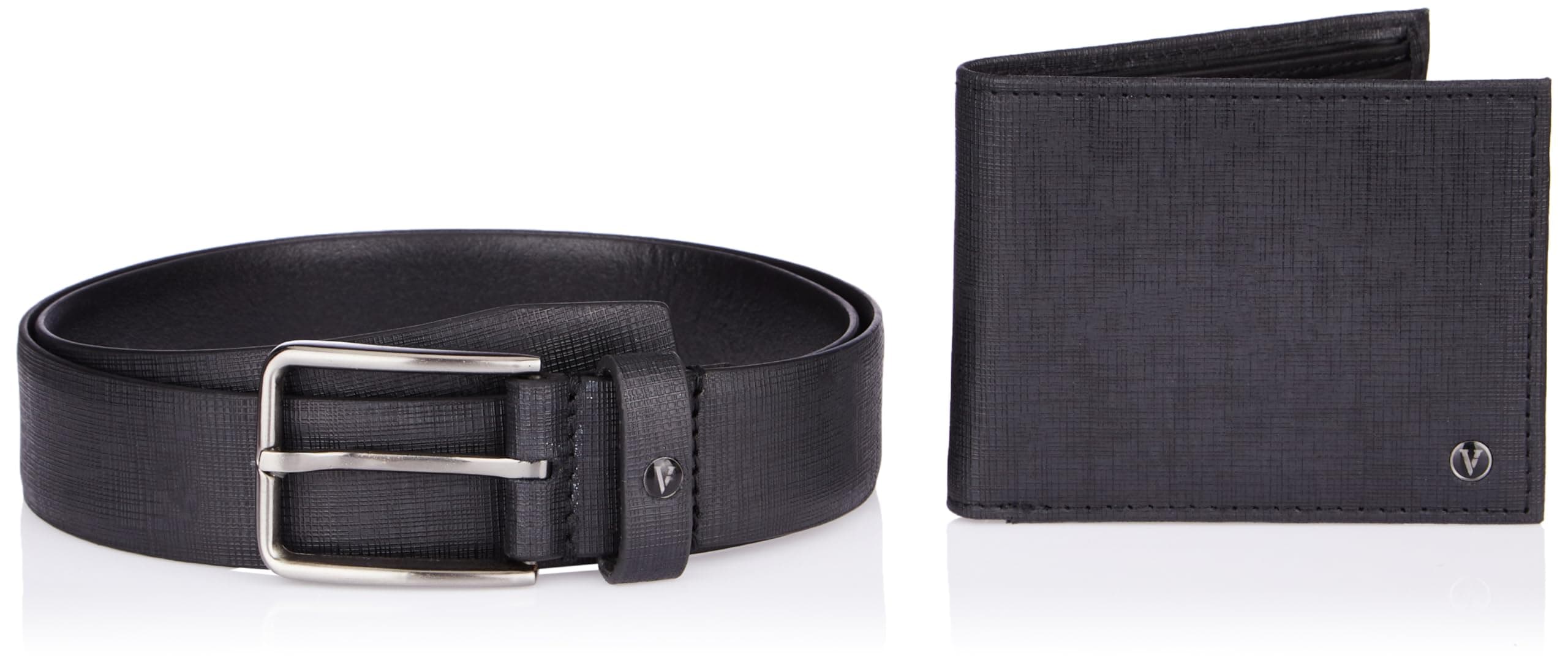 Van Heusen Men Leather Belt & Wallet Combo Pack