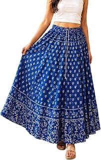 Generic Long Printed Maxi Women Cotton Stylish Morden and Comfortable Skirt