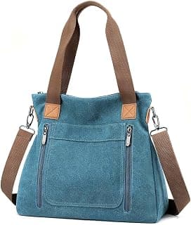 PALAY Hand Bag for Women Canvas Tote Bag Large Capacity Shoulder Bags for Women with Detachable Shoulder Strap Handbags for Women