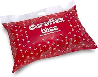 Duroflex Bliss - Premium Fibre Pillow | Lightweight, Breathable, Soft & Supportive Bed Pillow | 27 x 17 Inches, White (Pack of 2)