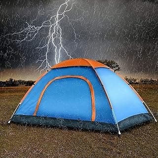 2 Person Camping Tent | Waterproof Double Layer Dome Tent with Carry Bag | Wind Resistant, Easy Setup | Ideal for Camping, Trekking & Outdoor Travel