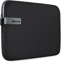 Sounce Protective Laptop Bag Sleeve fits Upto 15.6" Wrinkle Free, Padded, Water Resistant Light Neoprene case Cover Pouch, Compatible for All Notebooks Such as Mac Book Pro (15.6 inch)
