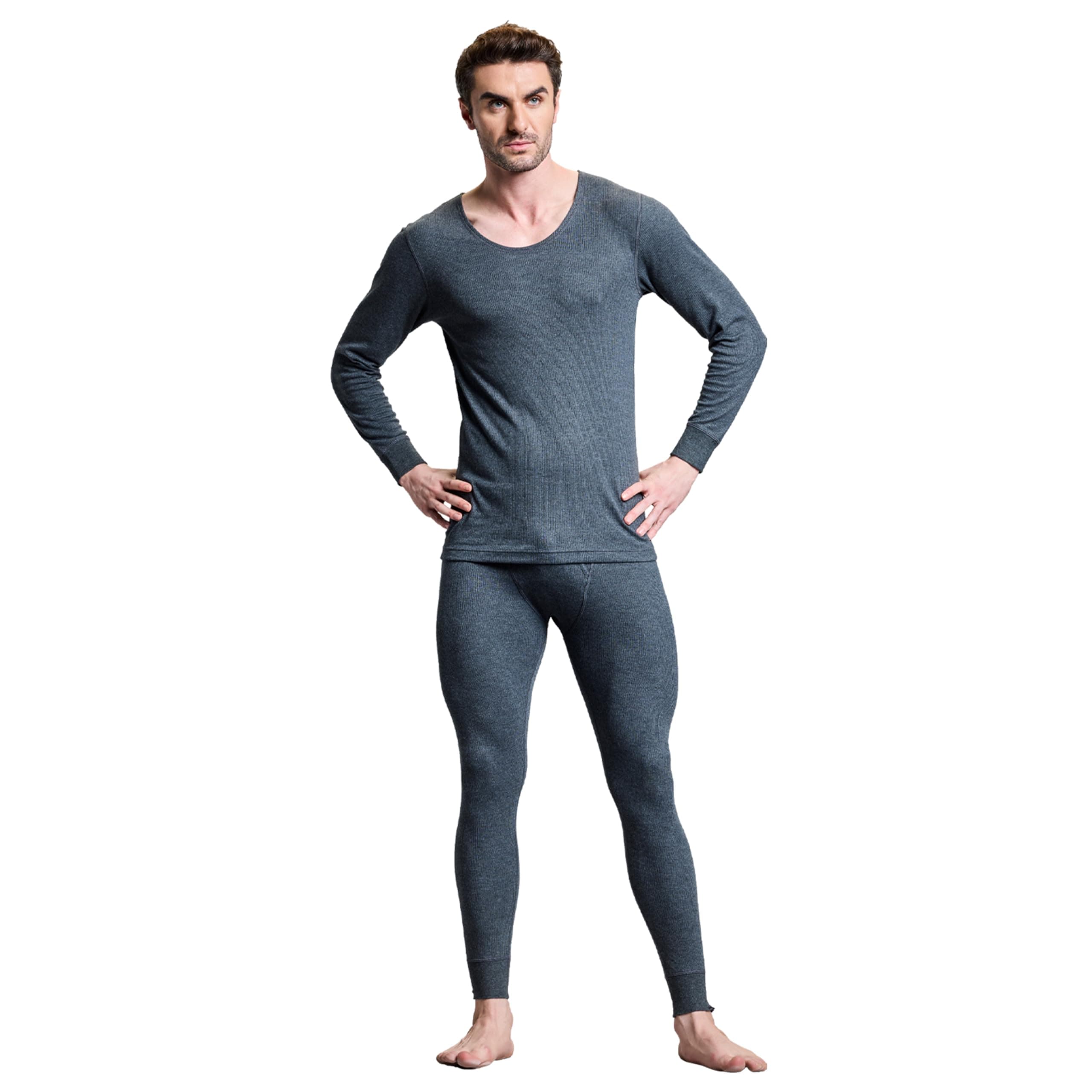 Boldfit Thermal wear for Men Set Warm and Comfortable Thermals Set for Man Full Sleeves Body Warmer Combo for Men Natural Insulation Thermals Cozy Thermal Undershirt and Pant Combo for Mens