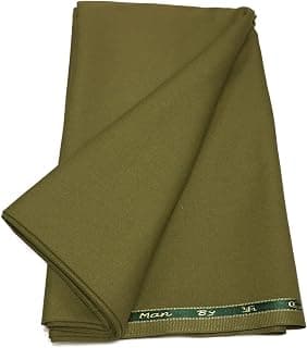 BKRKJ Men's Cotton Poly Viscose Unstitched trouser fabric - 1.2 Meters Formal Officer rank premium pant fabric