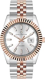 Carlington Analog Men's Watch with Stainless Steel Chain Strap, Multi-Color Dial Options, Premium Gift Watch for Men – Stylish Casual & Formal Wrist Watch - CT 8811