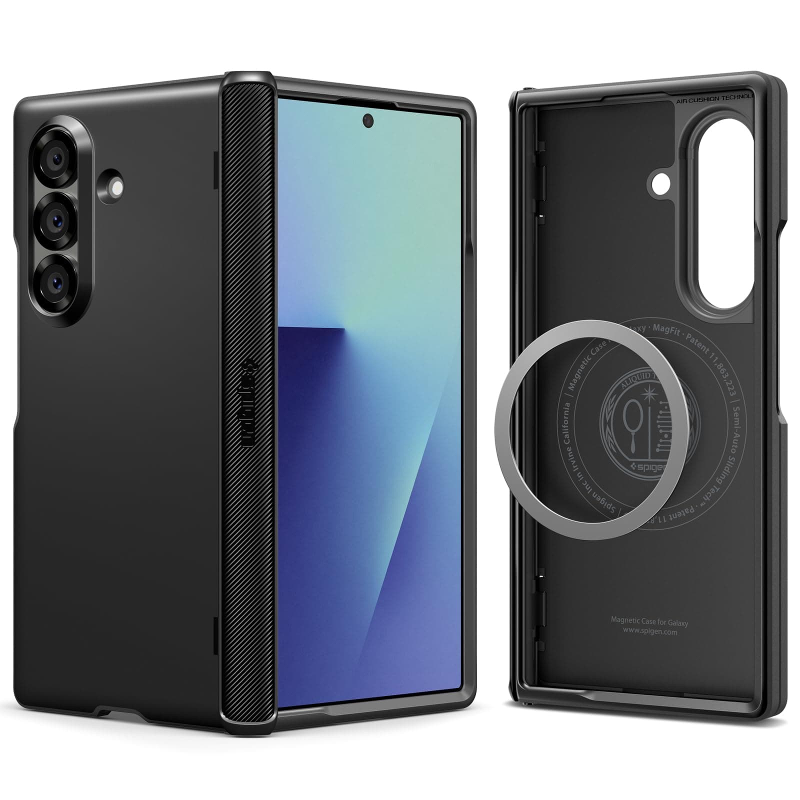 Spigen Slim Armor Pro MagFit for Samsung Galaxy Z Fold 7 Case, Galaxy Z Fold 7 Back Cover (2025) - TPU+PC｜Black