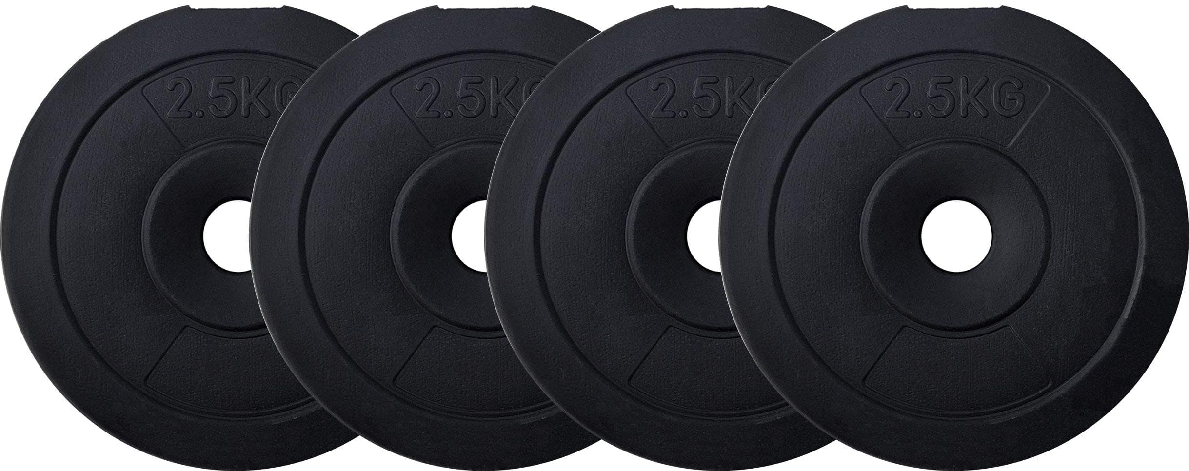 FitBox Sports Intruder 10 Kg Blend Weight Plates - 2.5 Kg X 4 (Black)