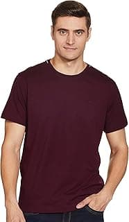 Van Heusen Men Athleisure Regular Fit T-Shirt - Cotton Rich - Smart Tech, Easy Stain Release, Anti Stat, Ultra Soft, Moisture Wicking