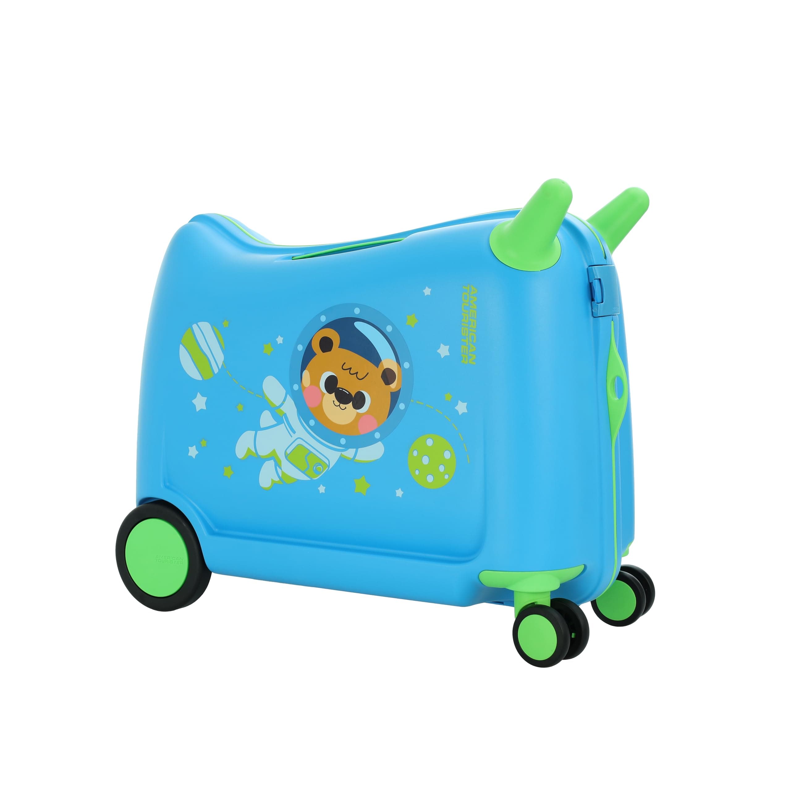 American Tourister Cabin SKIDDLE SP 39.5 cm Small Polypropylene (PP) Hard 4 Wheels Spinner Kid Luggage/Suitcase/Trolley Bag for Travel (Blue Astronaut)
