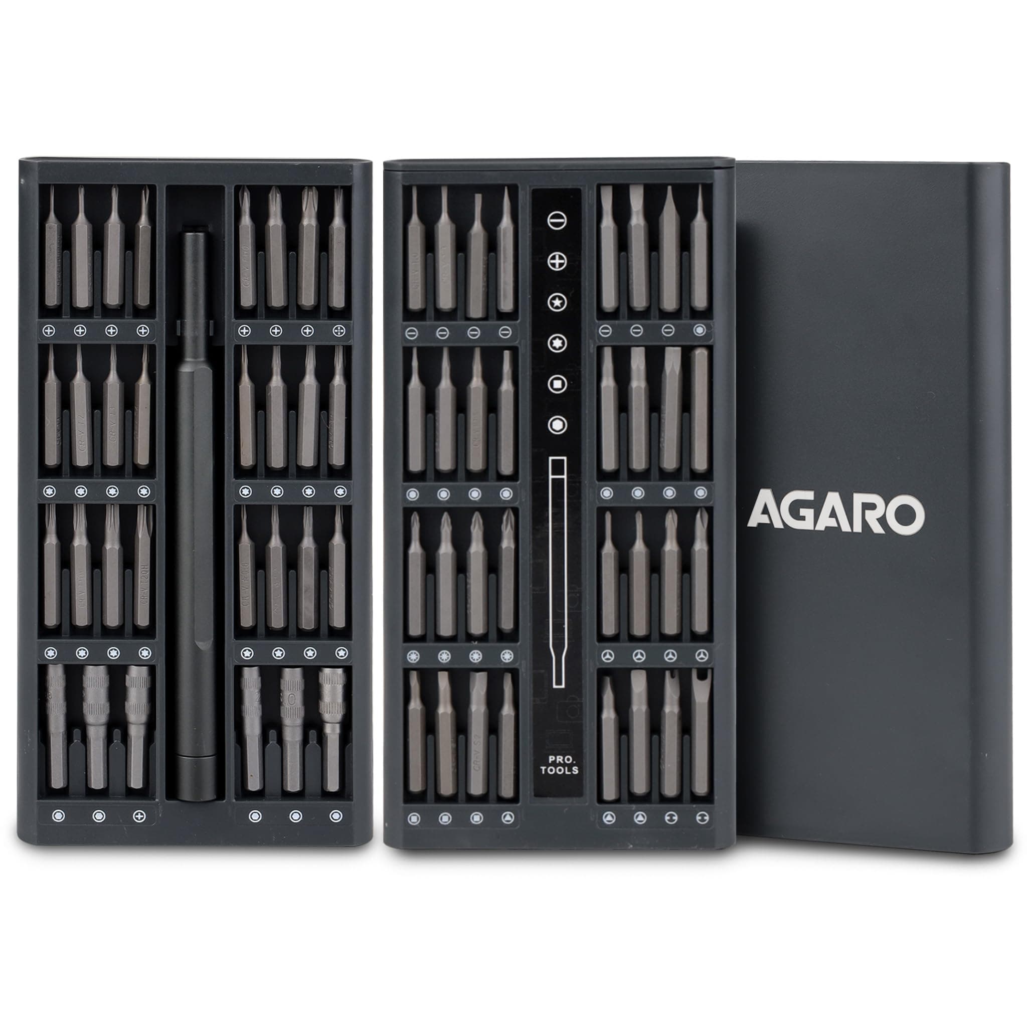 AGARO 62 in 1 Mini Precision Screwdriver Set, Multifunction Magnetic Driver Bit, Pocket Tool Kit for Electronics, Tablet, Cellphone Repair