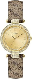 GUESS Round 32mm Champagne Dial Analog Women Watch - W1230L2
