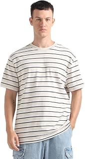 Tommy Hilfiger Men's Cotton Striped Regular Fit T-Shirt
