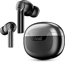 Boat Airdopes 300, Cinematic Spatial Audio, 50HRS Battery, 4Mic AI ENx, Fast Charge, App Support, Low Latency, IPX4, v5.3 Bluetooth Earbuds, TWS Ear Buds Wireless Earphones with mic (Gunmetal Black)