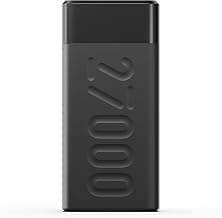 Ambrane 27000mAh Powerbank, 20W Fast Charging, Triple Output (2 USB & 1 Type C), PD, Quick Charge for iPhone, Android & Other Devices, Made in India + Type C Cable (Stylo Pro 27K, Black)