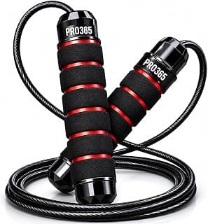 PRO365 Adjustable Speed Skipping Rope for Men & Women | Flexible jump Rope with Anti-Slip Handles | Length Adjustable Fitness Rope for Cardio, Weight Loss, CrossFit, Boxing & Home Workout