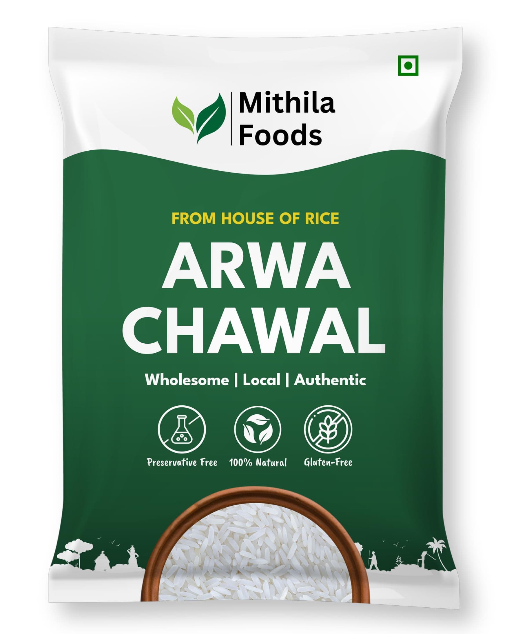 MITHILA FOODS 2 Kg Premium Arwa Chawal | Classic Soft, Fluffy, Non-Sticky Rice Texture | Ideal for Khichdi, Dal-Chawal | No Preservatives | Authentic Traditional Cultural Flavor From Bihar