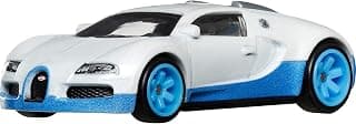 Hot Wheels Premium Car Culture Collectible Toy Car, 1:64 Scale Die-Cast Bugatti Veyron, Hammer Drop Vehicle with Real Riders Tires