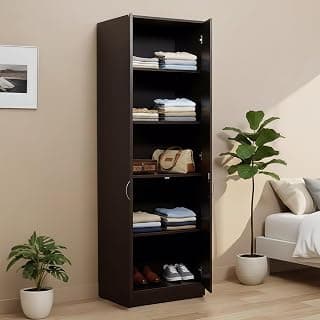 Green Soul Merlin 2 Door Engineered Wood Wardrobe for Bedroom | Cabinet Storage for Everyday Utility |3 Years Warranty(Gold Cherry) Installation Provided