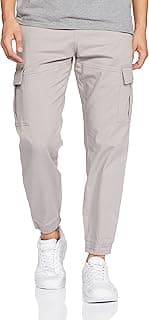 Amazon Brand - Symbol Men's Stretchable Slim Fit Cargo Jogger Pants | Chinos | Casual Trousers