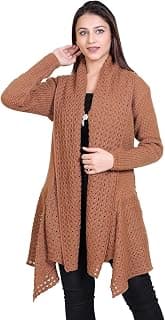 Women Winter Designer Woolen Sweater Plain Shrug Cardigan (Freesize)