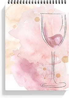 Factor Notes Watercolour Book: A5, 300 GSM Paper, 24 Pages with Perforation, Wiro Bound (Wine Glass)