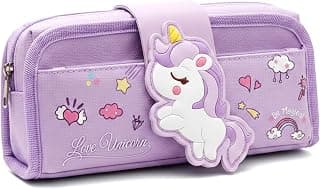 SNAPTRON Unicorn Pencil Box for Girls - Large Unicorn Pouch for Girls for Stationary/Pouch for Girl for School Stylish Pencil Case/Cute arge Capacity Pen Pouch for Kids/Fancy Pencil Case Accessories