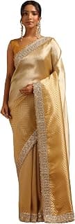 Soch Womens Tissue Chevrons Zari Woven Saree With Sequins