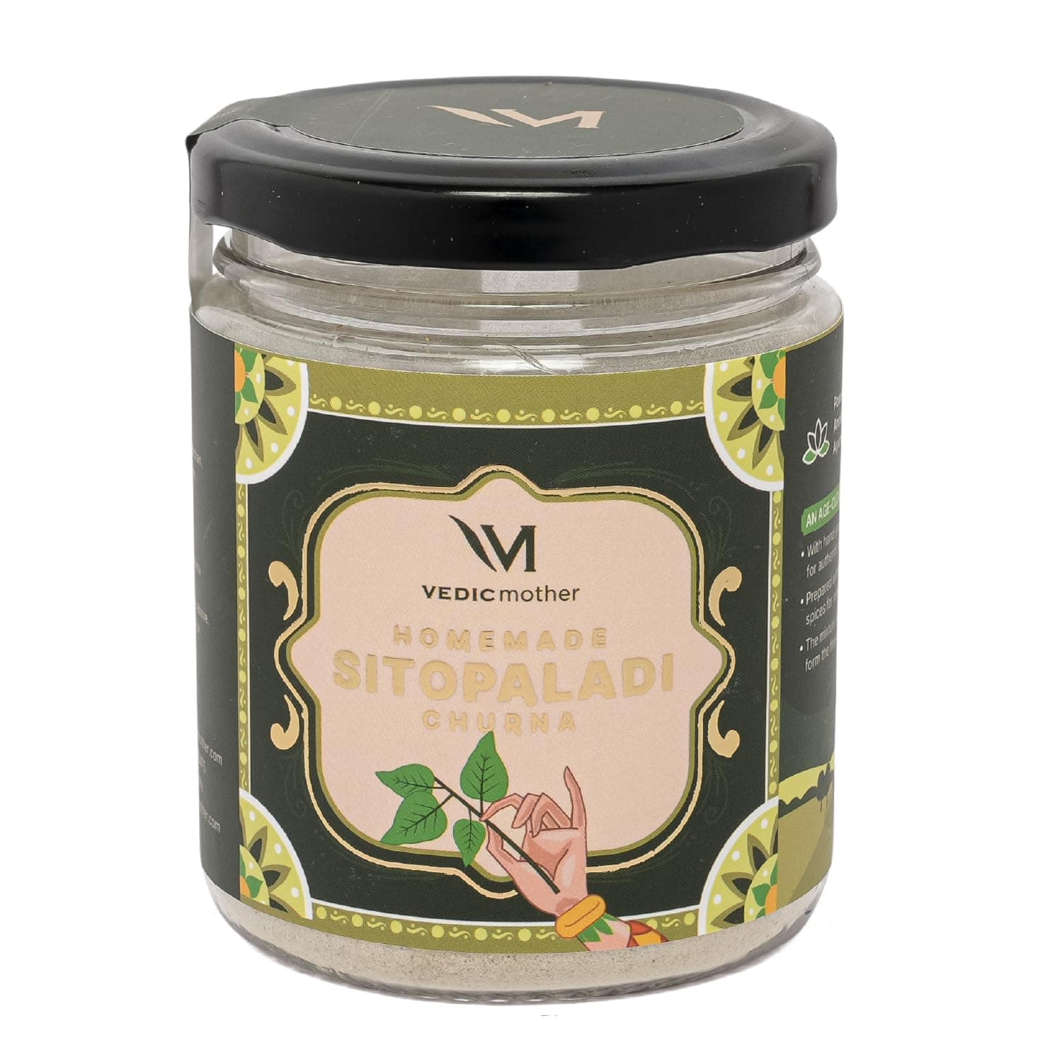 Vedic Mother Sitopaladi Churna, 125gm - Ayurvedic Herbal Solution for Cold, Cough & Respiratory Health | with Elaichi & Pippali | 100% Natural & Chemical-Free Formula