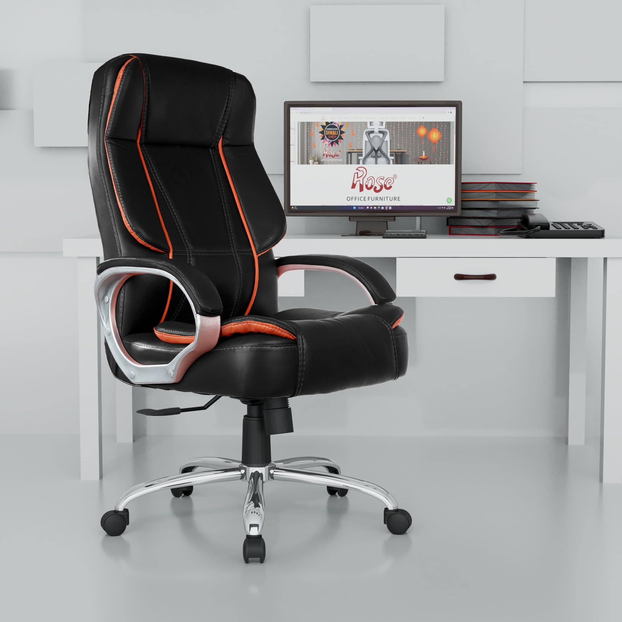 Rose® Designer Chairs Modern Ergonomic Office Chair (Nylon, Multicolor)