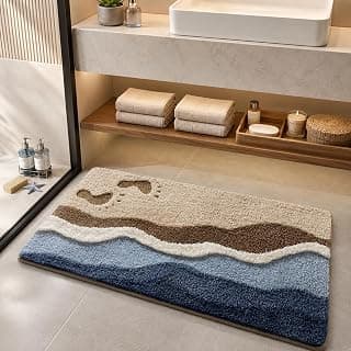 Roseate Sands Super Soft Anti Skid (40x60 cm) Super Absorbent Mats Microfibre 2000 GSM Mat for Bathroom/Bedroom/Kitchen/Door Mat/Floor Mat (Pack of 1)