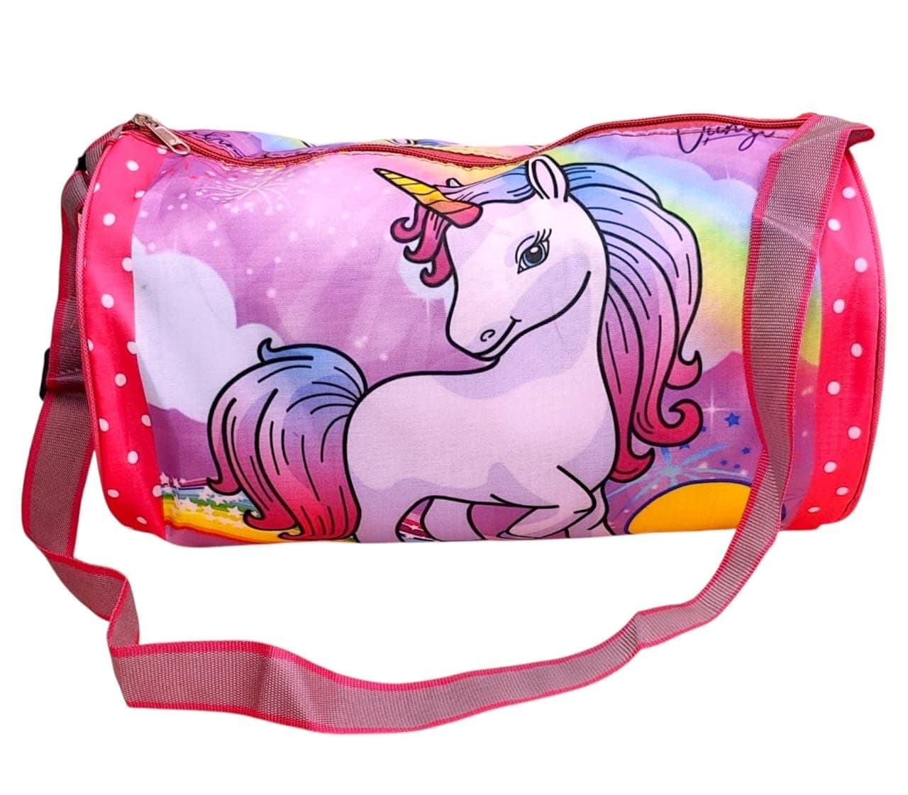 TERA 13 Polyester Unicorn Duffle Bag for Girls & Boys Duffle Bag for Kids | Whimsical and Sturdy Bag | Best for Travel and Play | Return Gifts Birthday Party for Kids