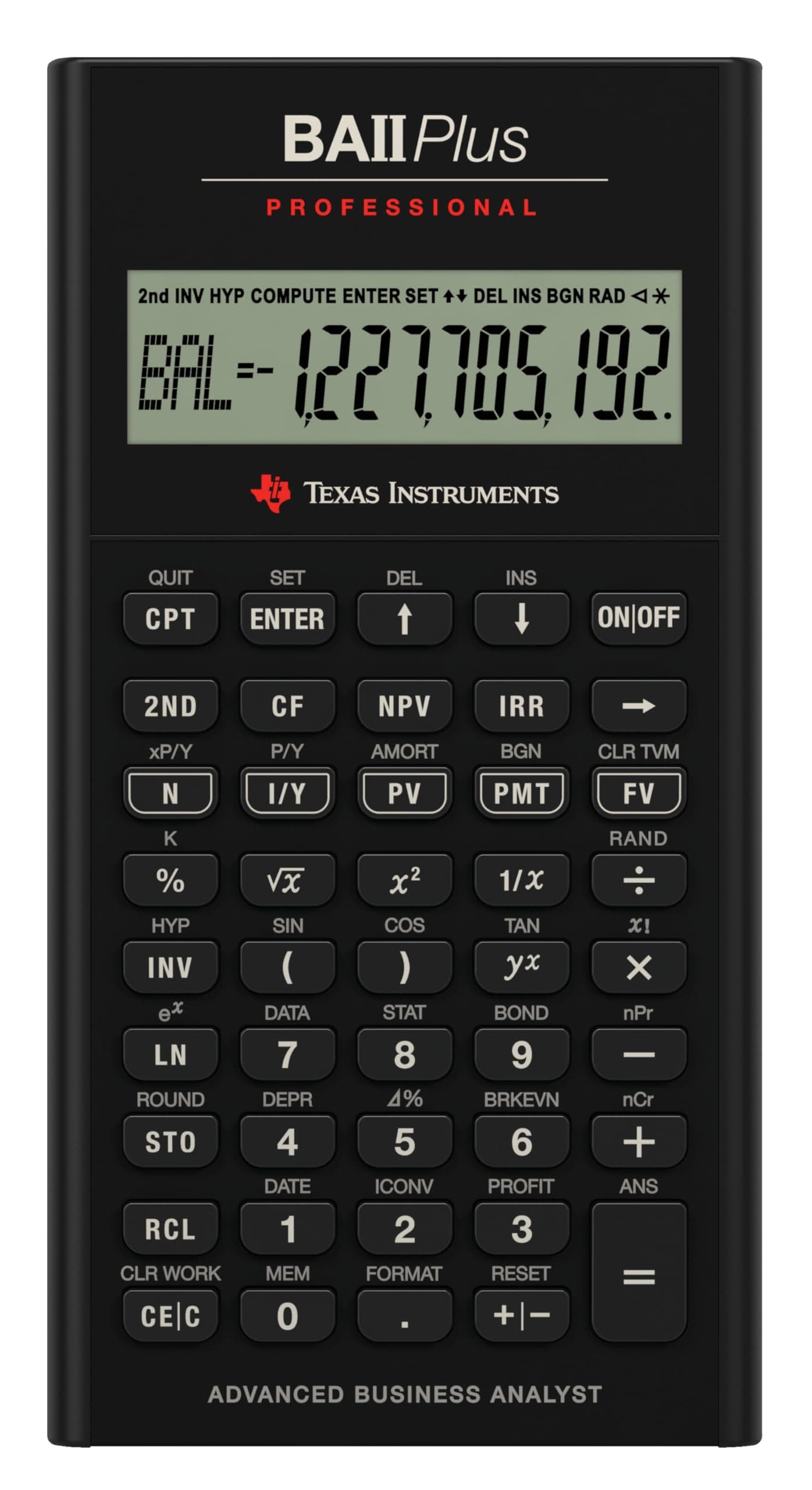 Texas Instruments BA-II Plus Professional Financial Calculator, Silver