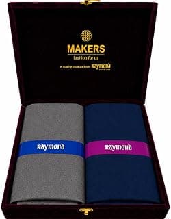 Raymond Fabrics Makers Men's Premium Unstitched Shirt & Trouser Fabric Combo Gift Set | Formal Wear Fabric Pack for Tailor-Made Shirts and Trousers | Elegant Presentation Box