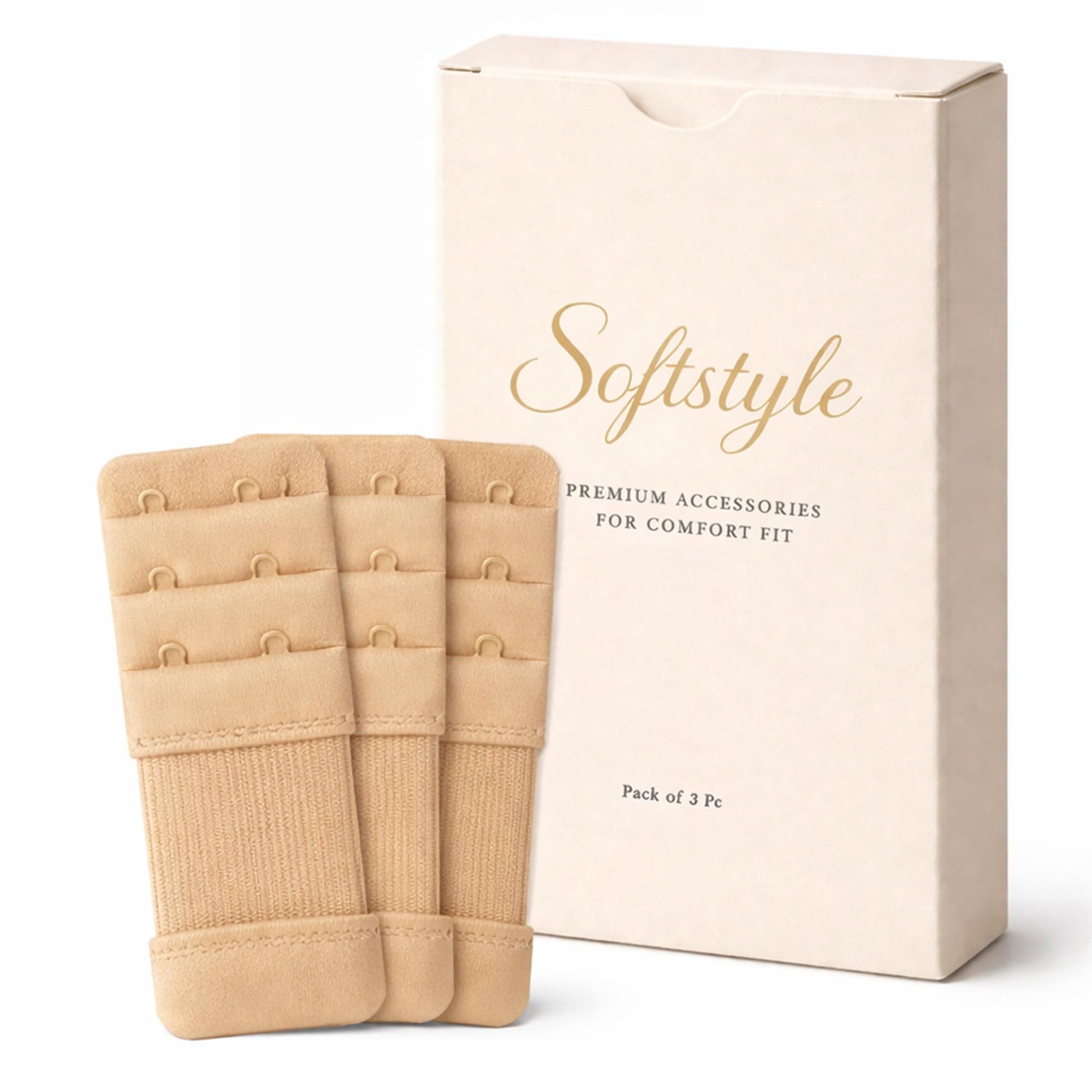SOFTSTYLE Premium Bra Extenders for Women 2 Hook Combo