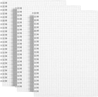 amazon basics Graph Paper Notebook | A5 Graph Grid Spiral Notebooks | 480 Pages, 100 GSM | 5.5" x 8.3" | Durable | Acid-Free | Set of 3