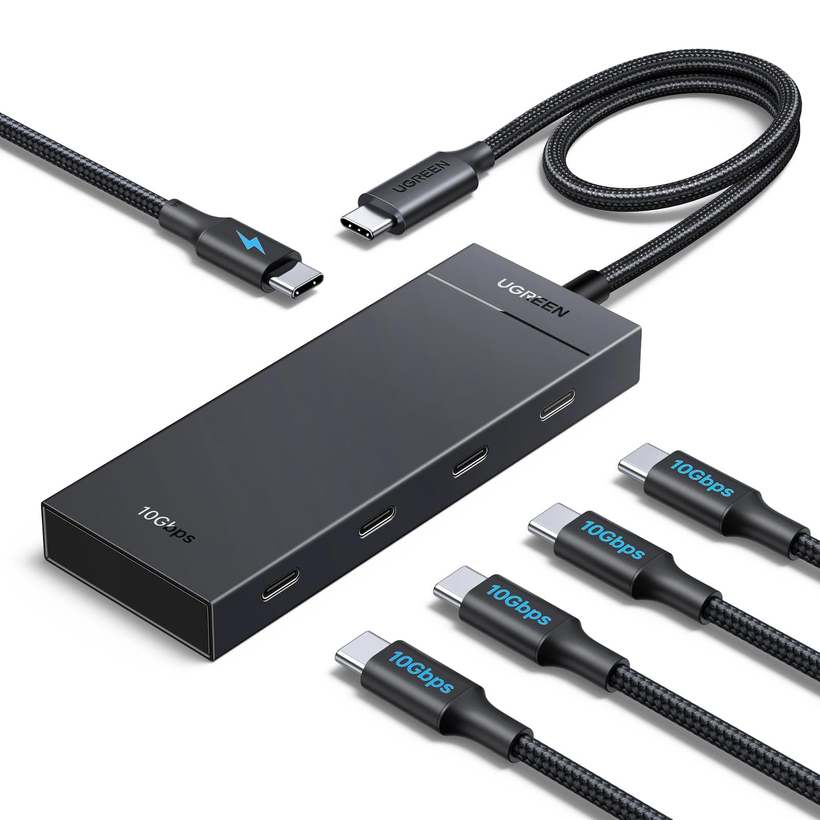UGREEN 10Gbps USB-C Hub for PC/Laptop/MacBook Air/iPad | For PC/Laptop/MacBook Air/iPad Pro/iPhone 17/16/15/Plug/Play, 100W, Multiport Adapter Extender, Plug and Play, USB-C Splitter