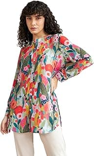 Leriya Fashion Women Rayon Shirts Korean Style Long Sleeve Oversized Button Down | Workwear Top for Office & Casual Wear