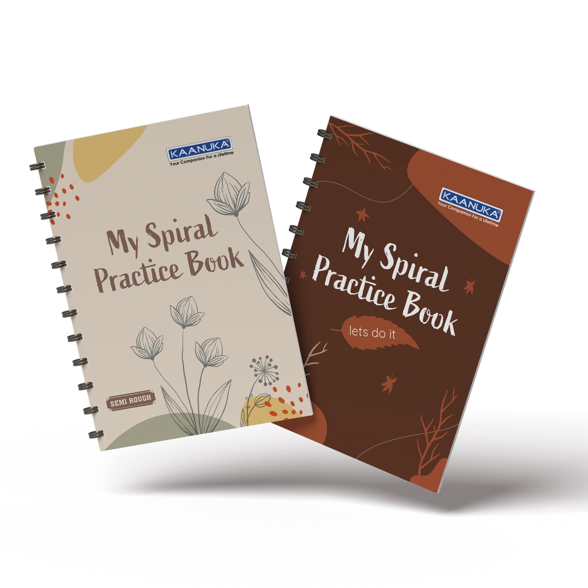 KAANUKA Long Size A4 Semi Rough Spiral Notebook, Single Subject - 300 Pages, Unruled, Plain, A4-29.7cm X 21.0cm, Long Size Plain Notebooks for School and College Students (Pack Of 2)