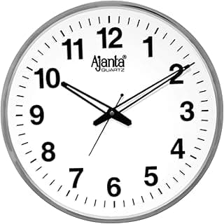 Ajanta Quartz Ajanta Quartz Ajanta Abstract Quartz Analog Wall Clock(32 Cm X 32 Cm X 3.5 Cm,White)