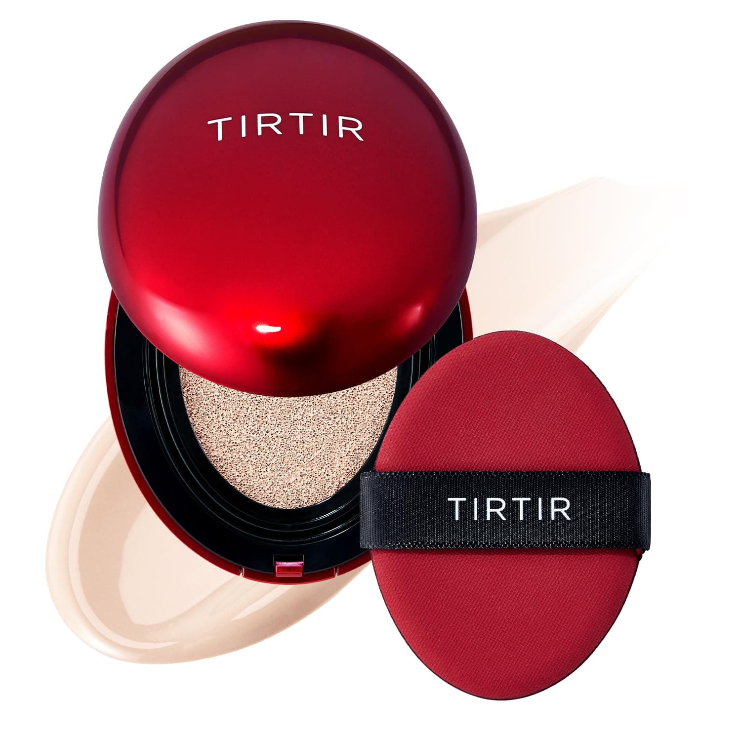TIRTIR Mask Fit Red Cushion Foundation, Full coverage, Skin fit, Satin Glow Finish, Korean Cushion Foundation #17C PORCELAIN, 4.5g