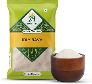 24 Mantra Organic Idly Rava - 500gms | Pack of 1 | Chemical Free & Pesticides Free | Naturally Gluten-free | Easier to make Idlis | Uniform texture