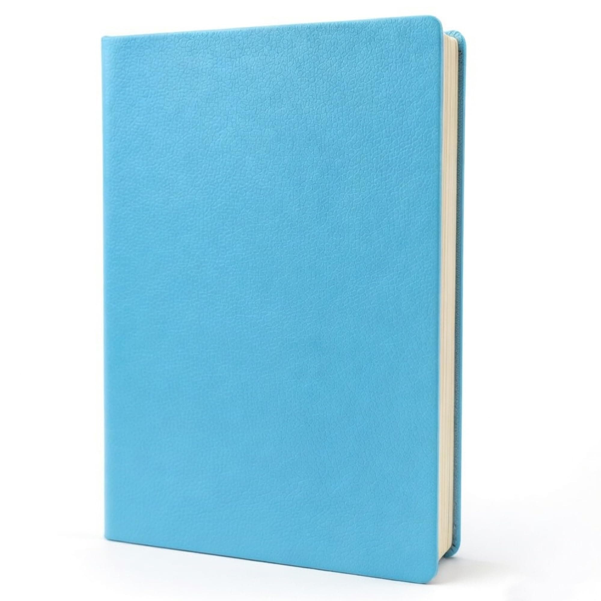 GLUN® Soft Touch PU Leather A5 Notebook, Blue Cover Portable Pocket Diary Notepad with Schedule, 242 Writing Pages for Home, School & Office Use