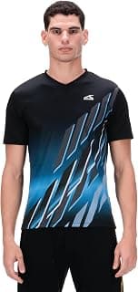 HUNDRED HNDRD V-Neck Unisex FROSTCUT T-Shirt |Moisture Transfer | Rapid-Dry | Temperature Control | Air-Dry Tech |Badminton | Football |Pickleball | Running |All Sports and Fitness
