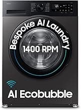 Samsung 9 kg, 5 star, AI EcoBubble, Super Speed, Wi-Fi, Hygiene Steam with Inbuilt Heater, Digital Inverter, Fully-Automatic Front Load Washing Machine (WW90DG5U24AXTL, Inox)