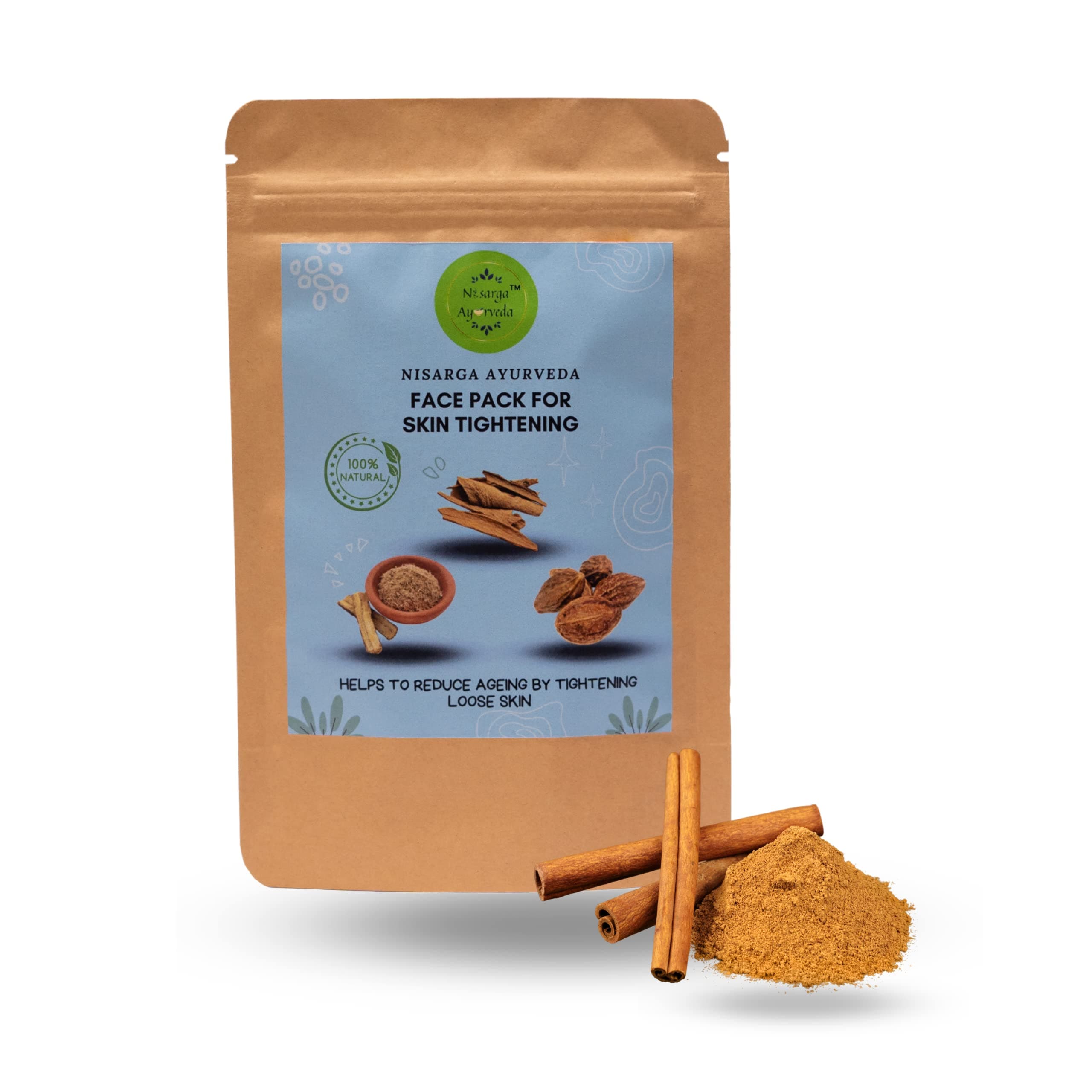 Skin Tightening | Anti ageing | Wrinkle Reduction Face Pack for loose Skin of Men and Women- 100 gram