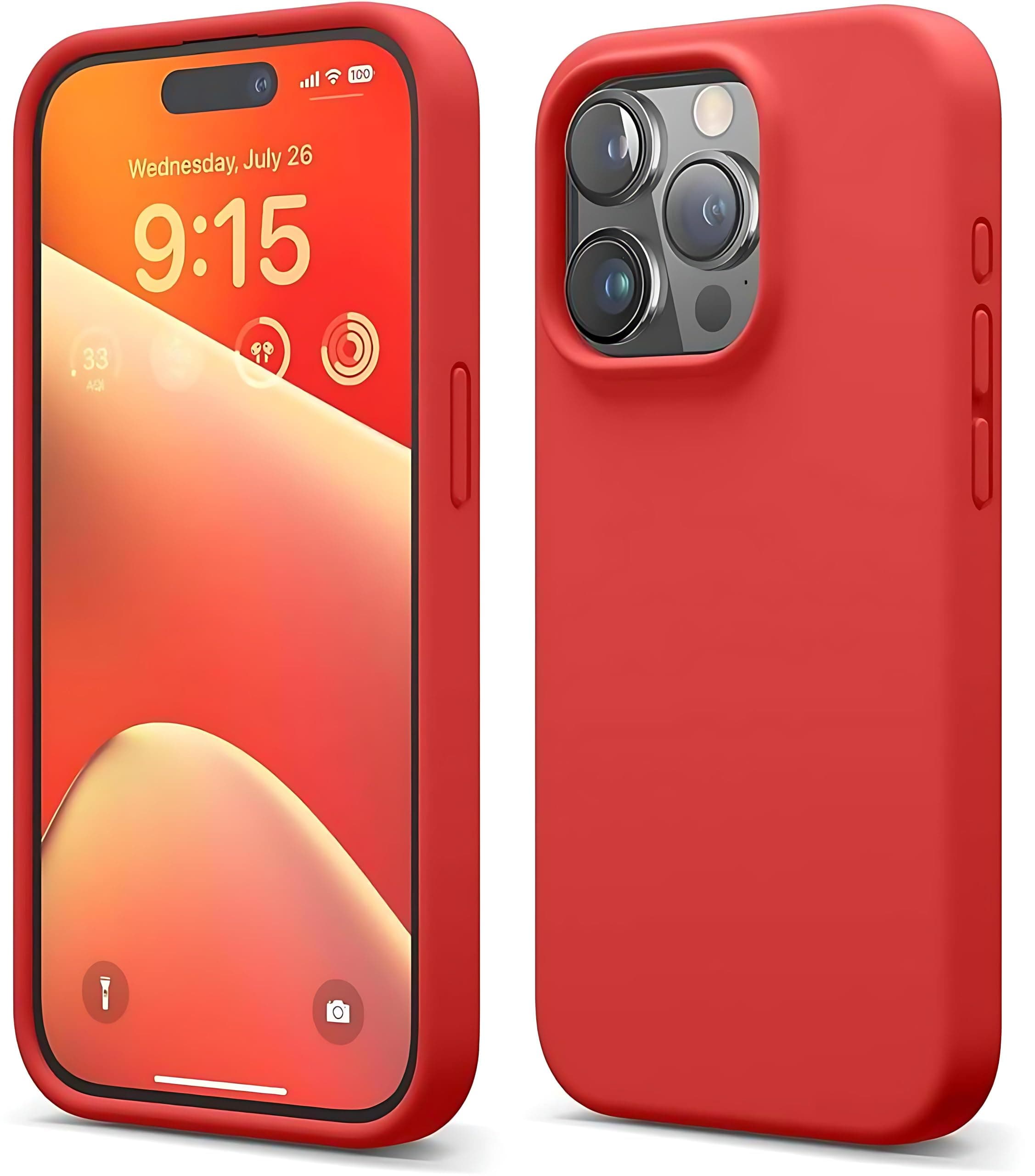 Aa TrendX Silicon Case Cover Compatible with iPhone 12 Pro Case Cover | Slim Fit Silicone Back Case for iPhone 12 Pro/Camera Protection/Hard Edge/Premium Back Case Cover/ (Red)