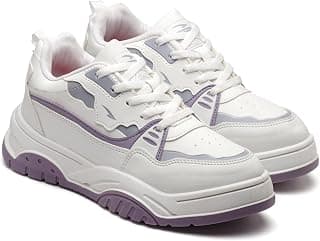 ASIAN Women NANCY-02 Sneakers and Casual wear Shoes with Laces, Lightweight and Comfortable Shoes for Parties, as Well as Gym and Sports for Women & Girls with Stylish Design