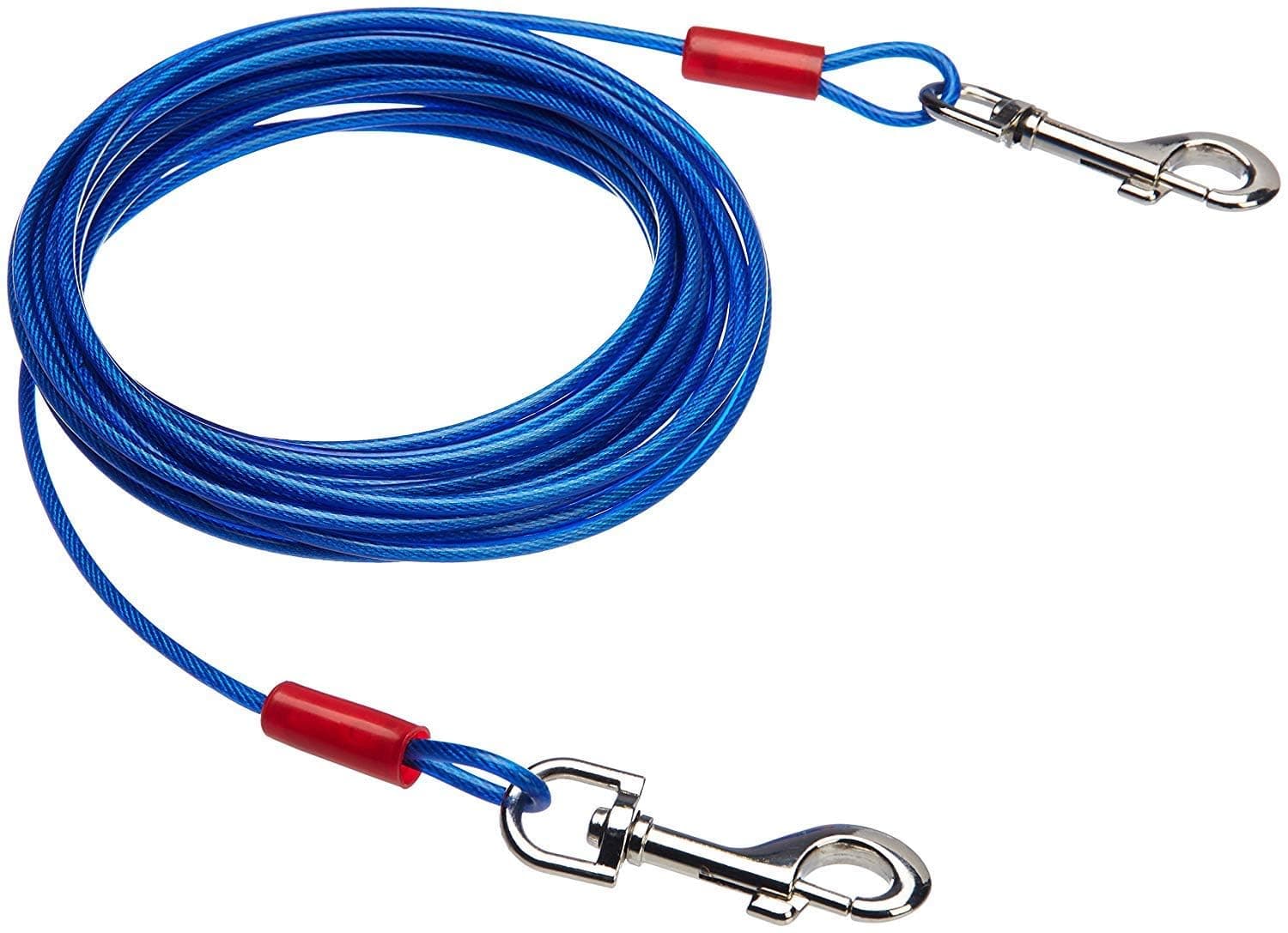 amazon basics Tie-Out Cable/Leash for Dogs up to 27 Kg, 25 Feet