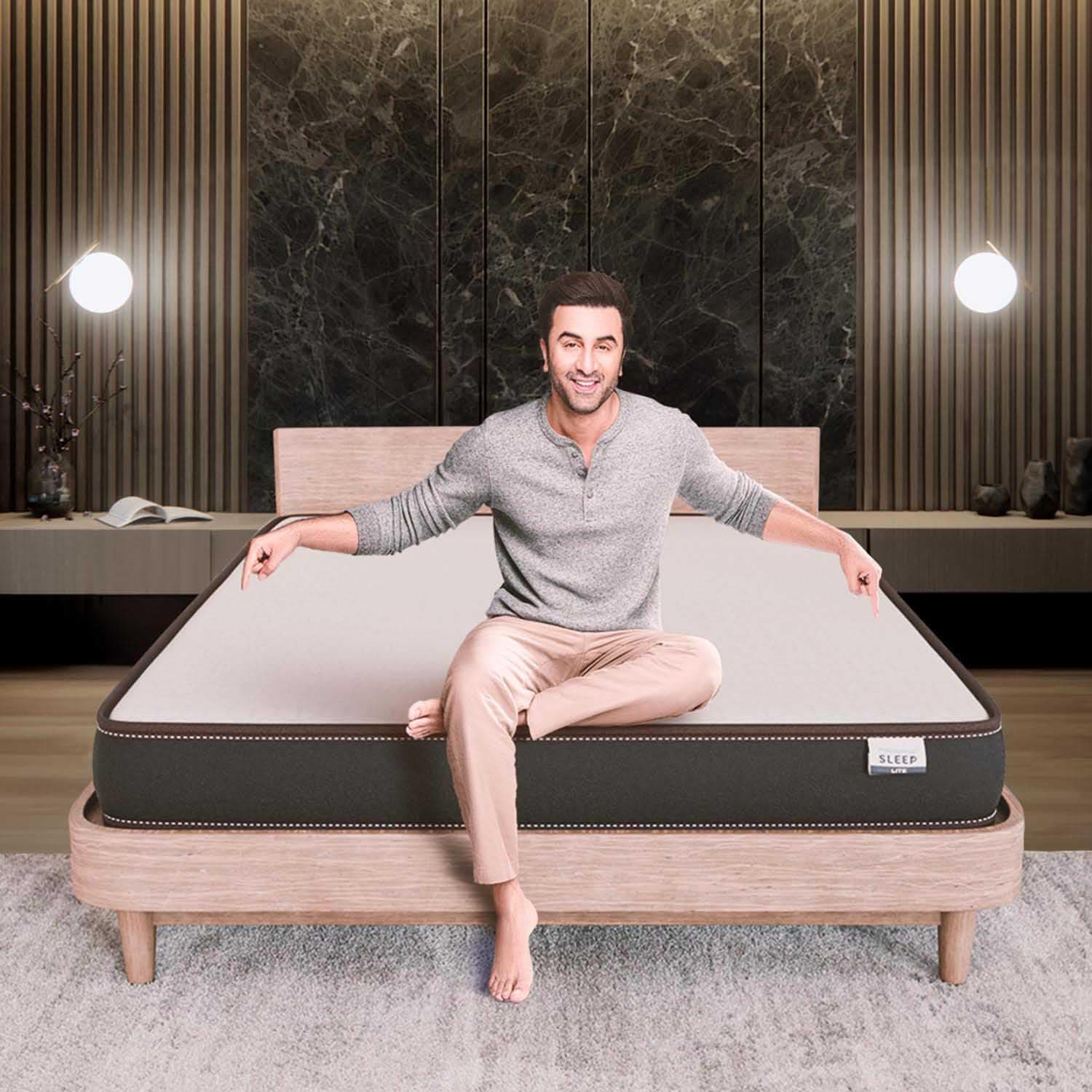 Nilkamal SLEEP Lite Dual Comfort 4 Inch Mattress | 10 Year Warranty | Reversible Design | Soft & Firm Sides | Superior HD Foam | Breathable Knitted Fabric | Bed Mattress | King Size (72 x 70 x 4)