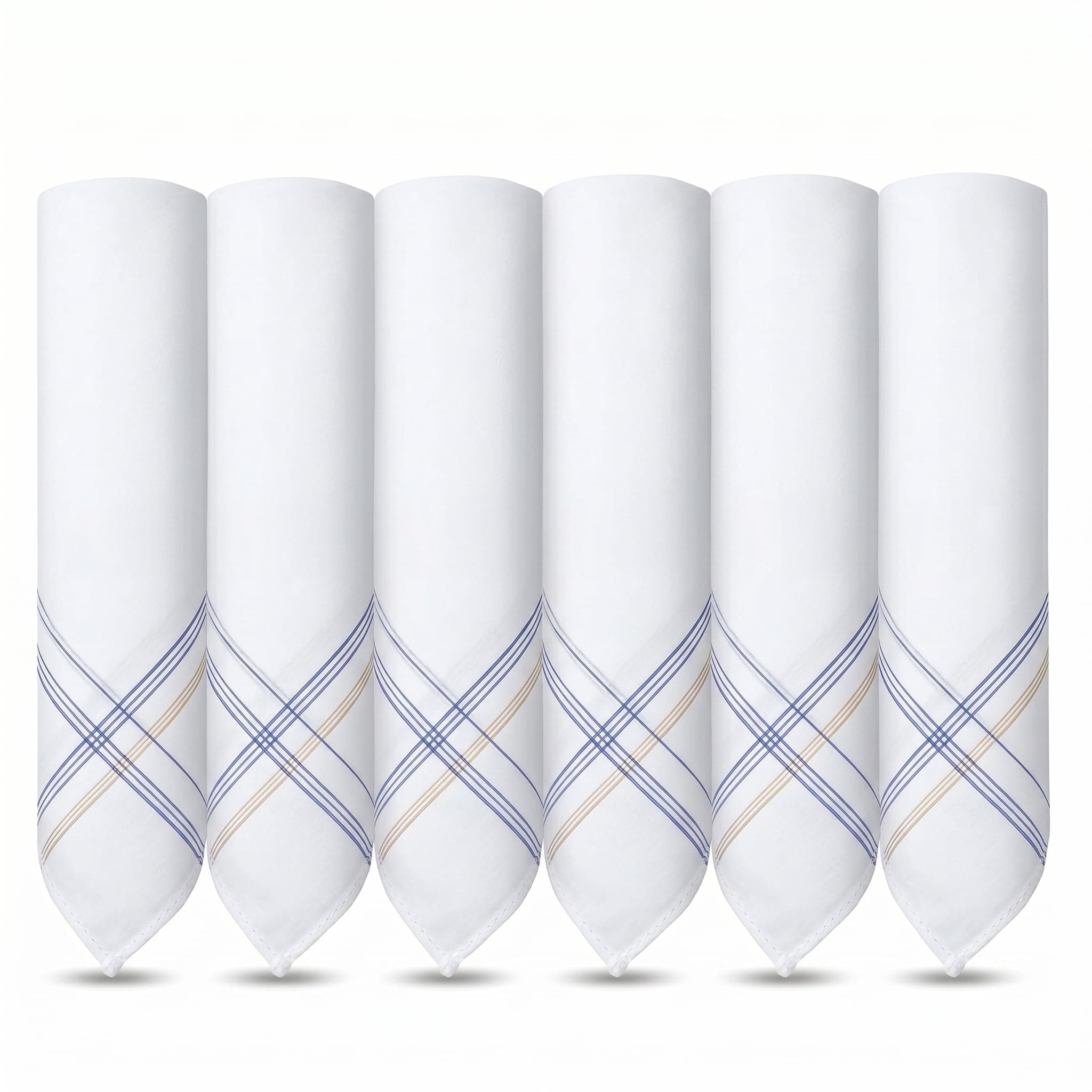 Men’s Cotton White Handkerchief | 100% Pure Soft Cotton Large Size Hanky | Formal & Daily Use Premium Handkerchief for Men
